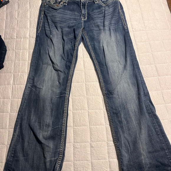 Rock Revival Denim - Rock Revival Dark Blue Boot Cut Jeans